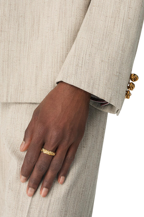 Intreccio Ring, 18k Gold-Finish Sterling Silver