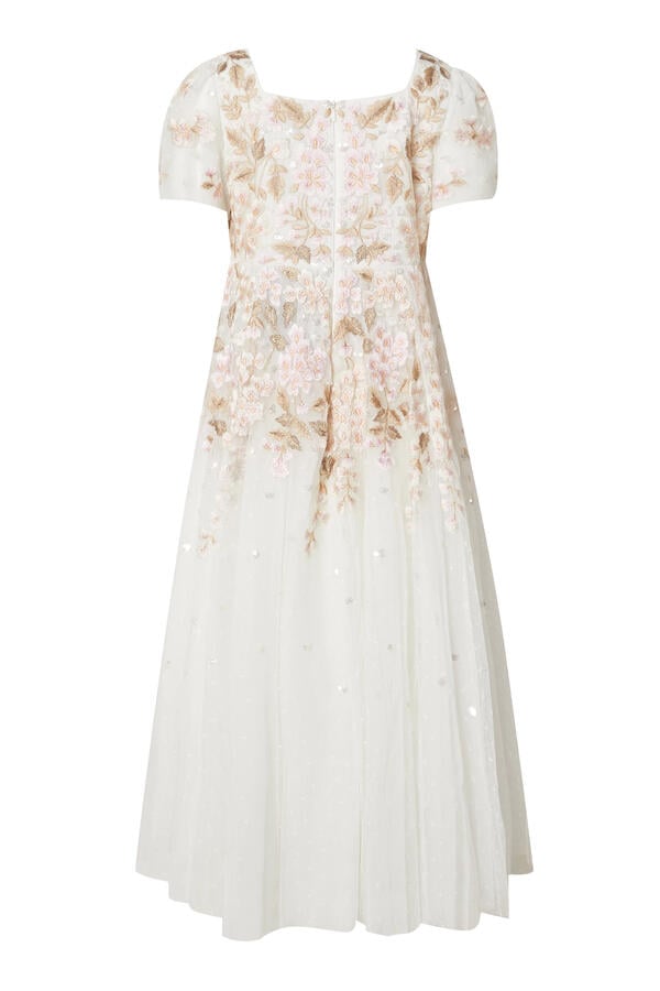 Kids Wisteria Dot Short Sleeve Gown