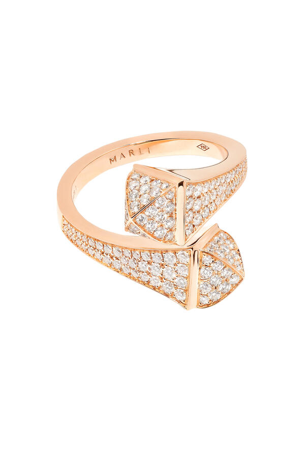 Cleo Ring, 18k Rose Gold & Diamonds