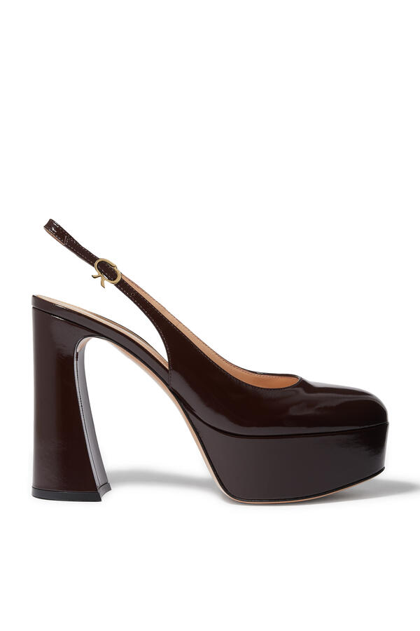 Bessie 70 Platform Mary Jane Pumps in Patent Leather