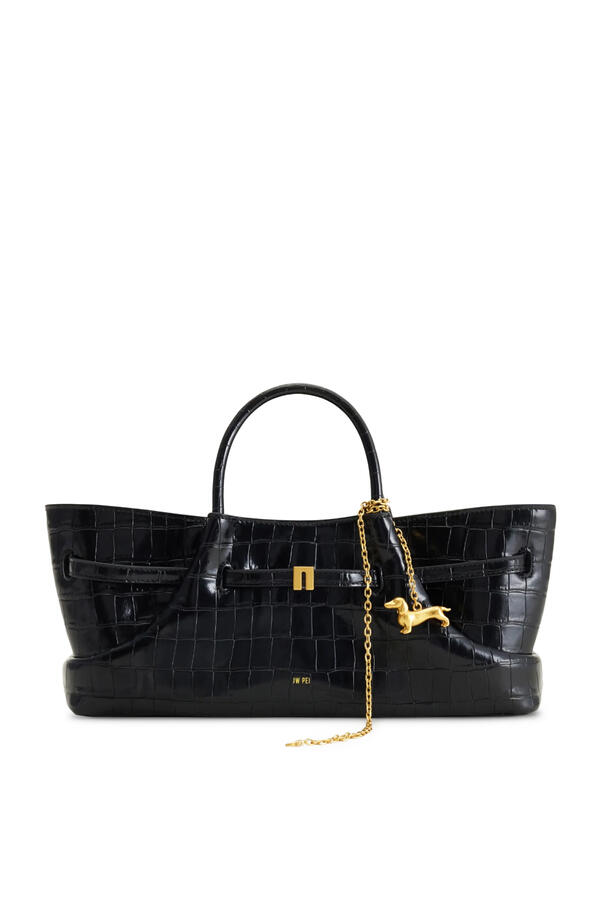 Maeve Dachshund Metal Charm Tote Bag