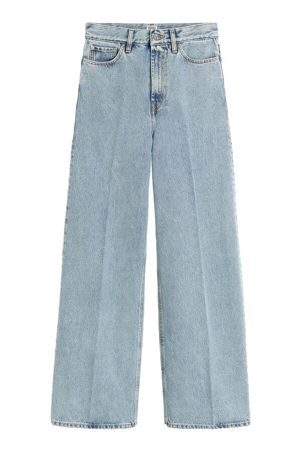 Wide-Leg Denim Pants