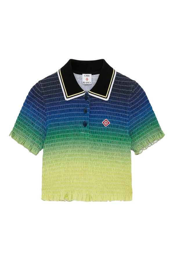 Gradient Short Sleeves Polo Shirt