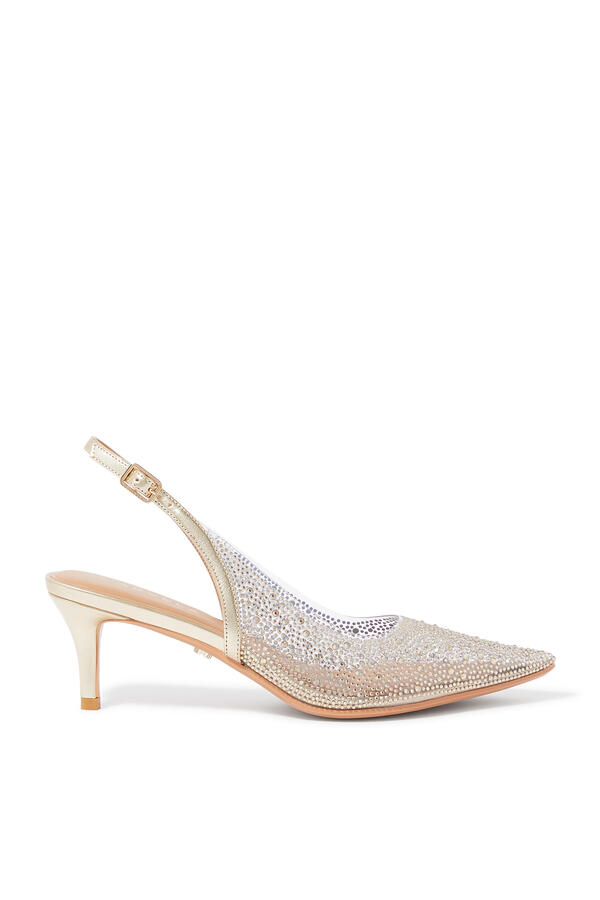 Positano 70 Vinyl Sling Back Heels