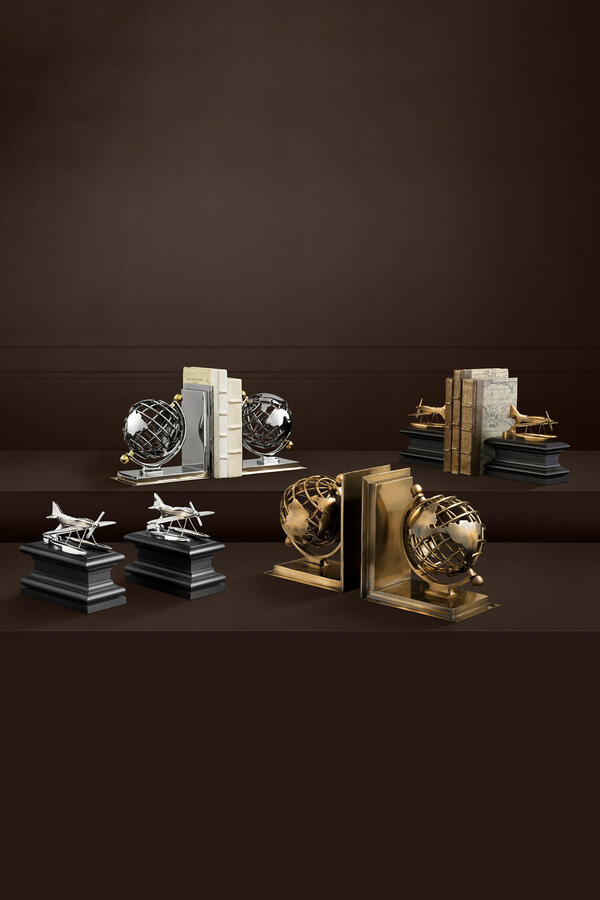 Globe Bookends, Set of 2