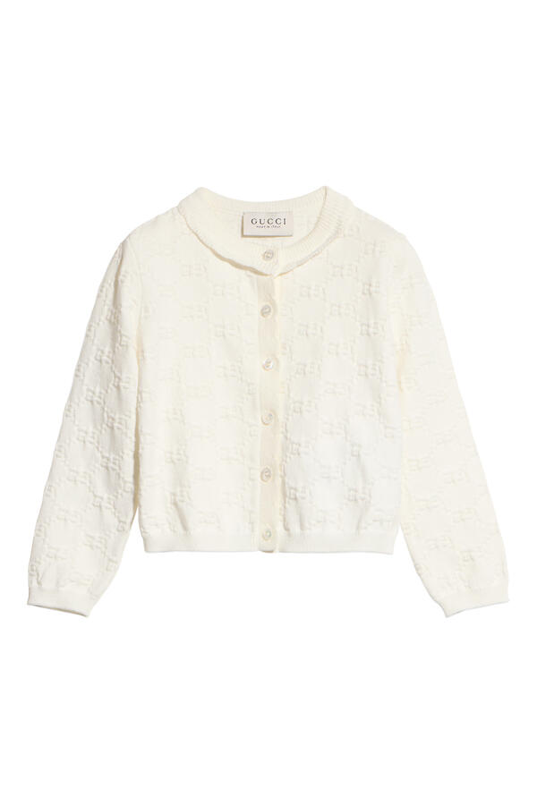 Kids Monogram Motif Cardigan