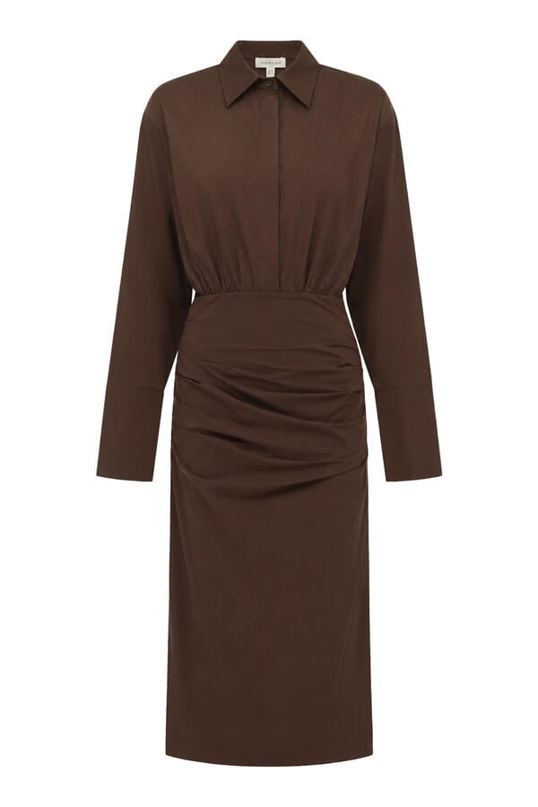 Campbell Shirt Fitted Midi Dress