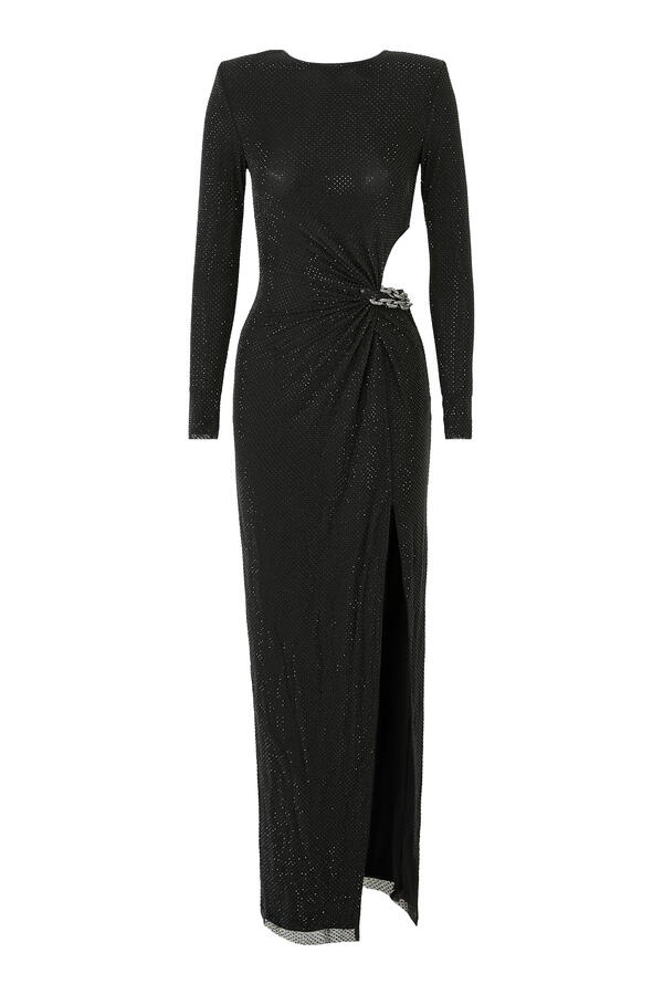 Rhinestone Embellished Maxi Dress