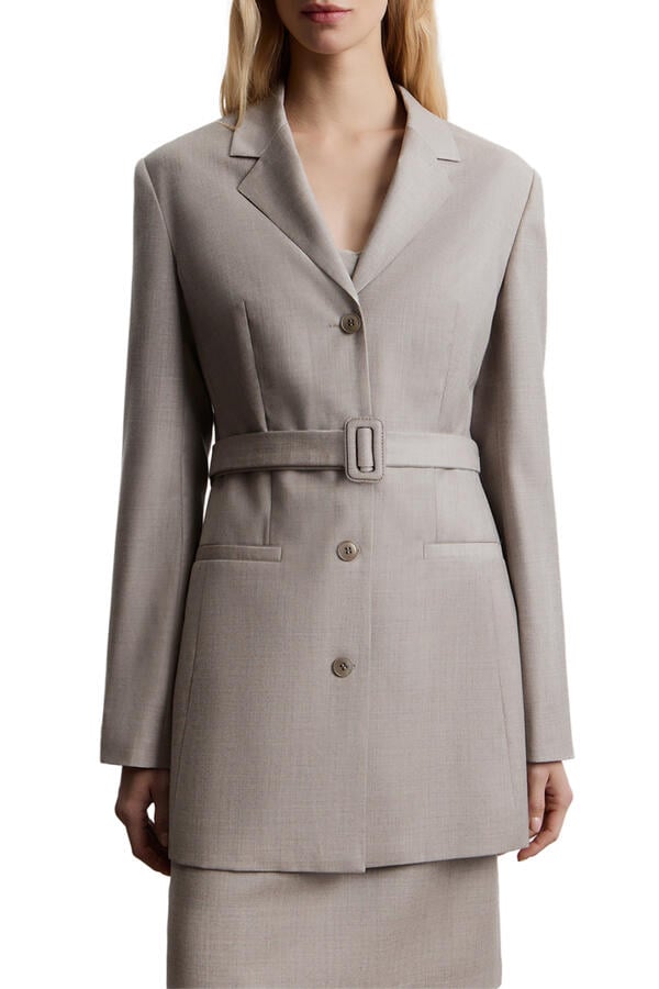 Belted Wool Blazer
