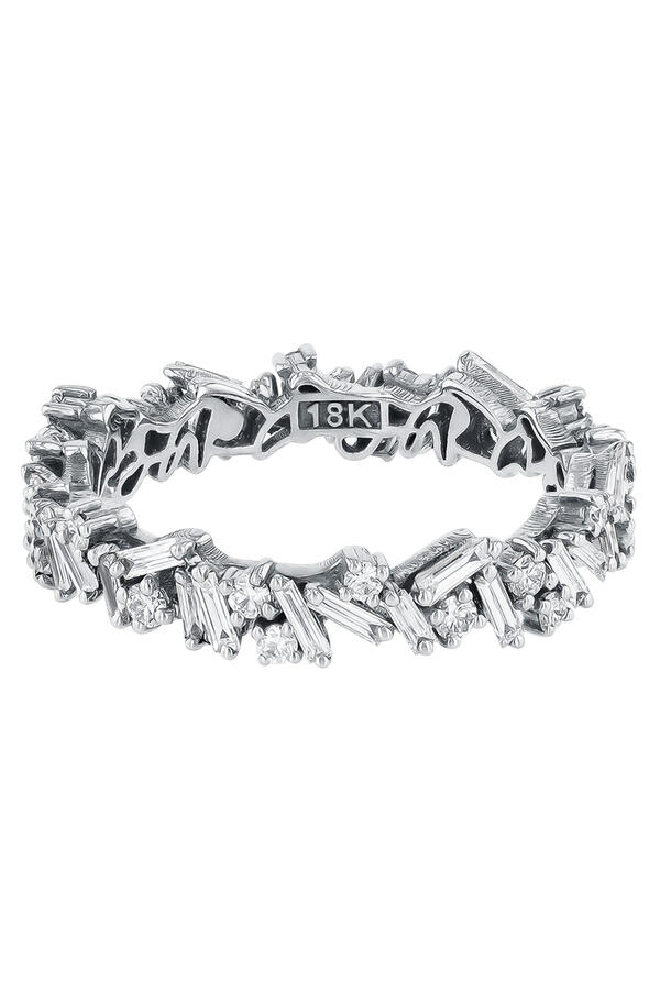 Fireworks Eternity Band Ring, 18K White Gold & Diamonds