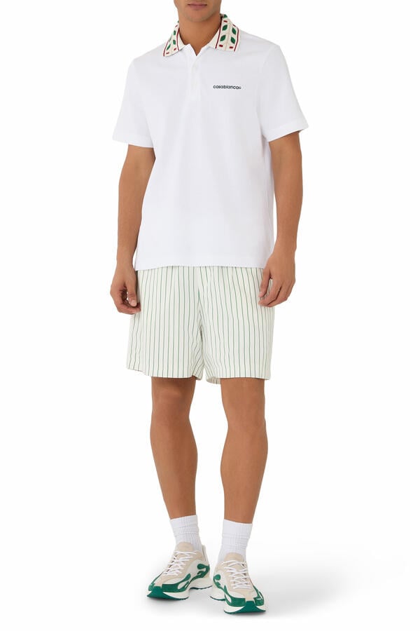 Floral Stripe Sporty Shorts