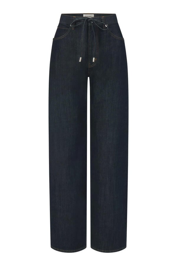  Off Duty Drawstring Bow Jeans