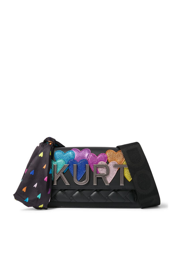 Heart Motif Logo-Plaque Crossbody Bag