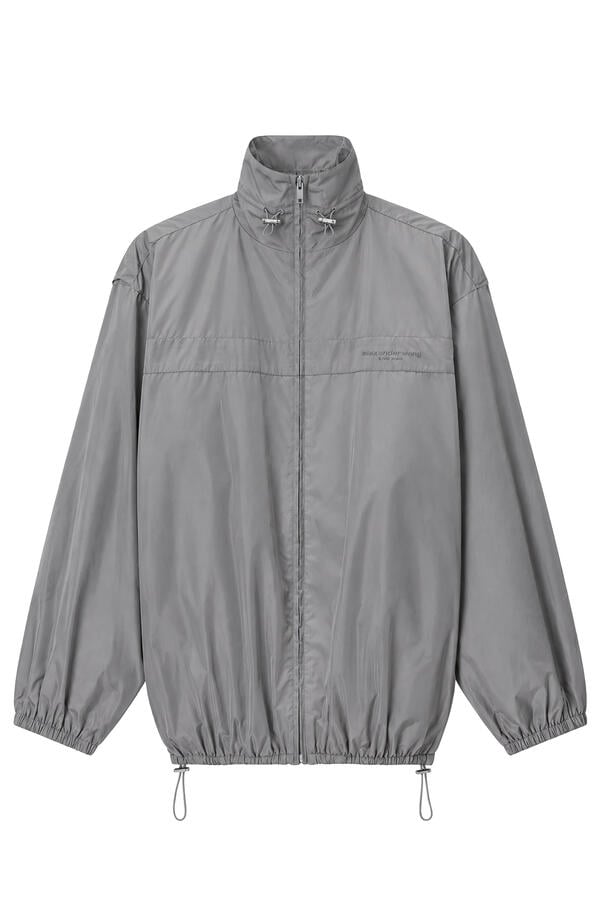 Oversized Track Jacket With Gathered Collar