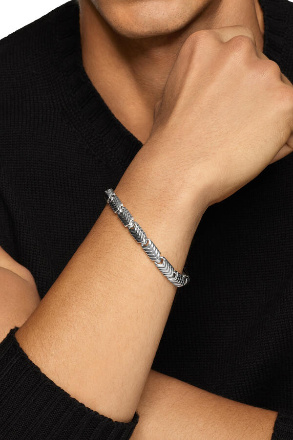  Chevron Link Bracelet, Sterling Silver