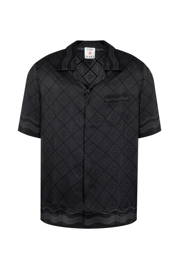 Radiating Monogram Silk Shirt