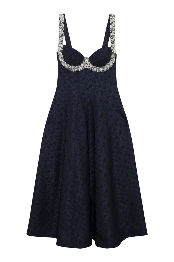 Charlotte Jacquard Midi Dress