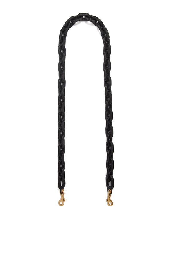 Leather Covered Chain Strap
