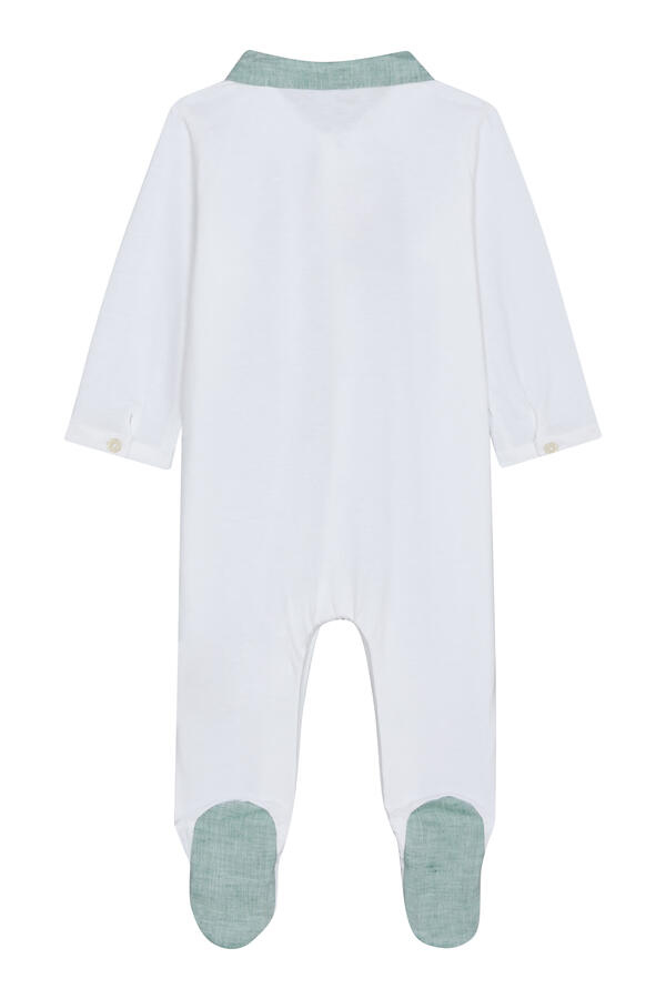 Kids Collar Color Contrast Pajama
