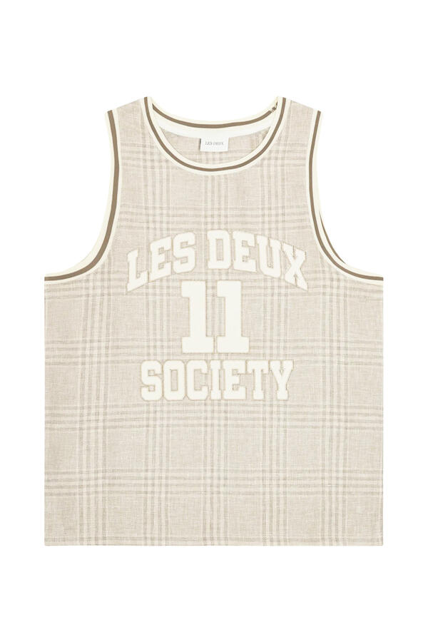 Woven Check Tank Top