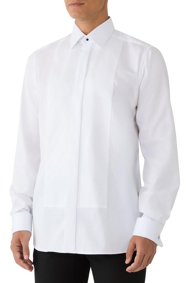 Dobby Bib-Front Evening Shirt