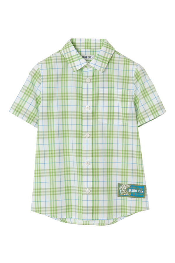 Kids Logo Check Shirt