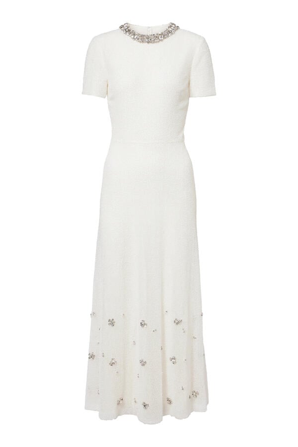 Crystal Beaded Midi Dress