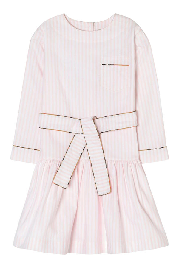 Kids Long Sleeves Check Oxford Dress