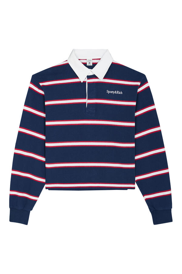 Blondie Serif Logo Rugby Polo Sweatshirt