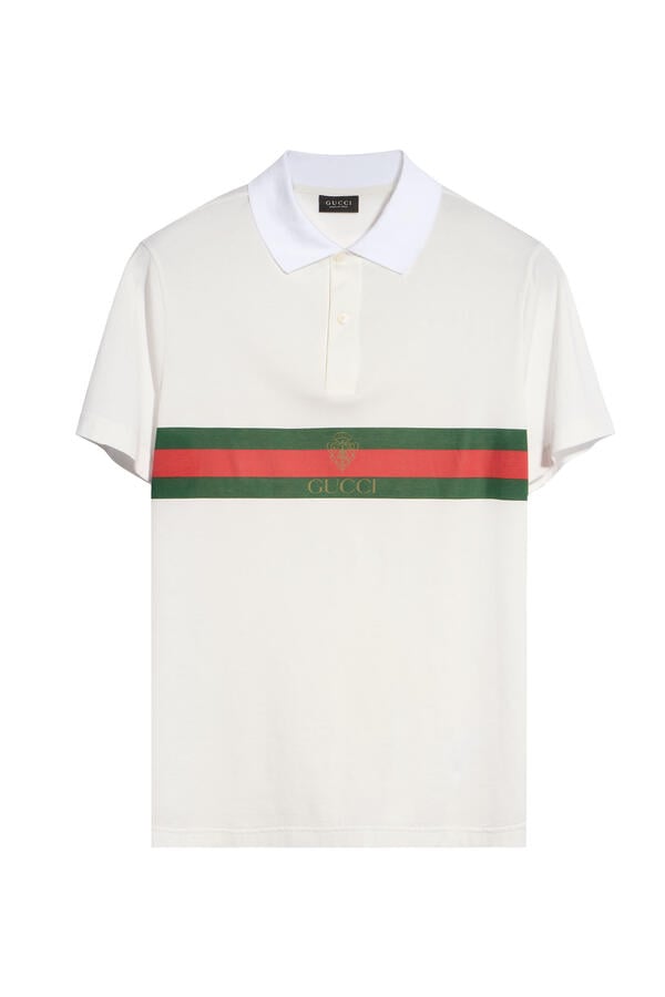 Cotton Jersey Polo Shirt With Web