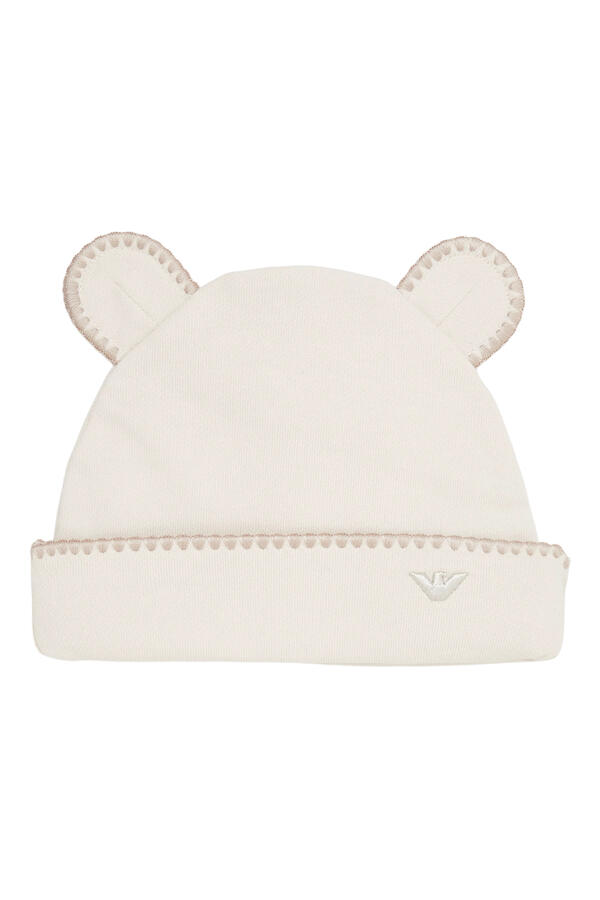 Kids Cotton Fleece Beanie Hat with Bear Ears
