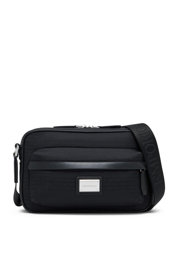 Logo Zip Crossbody Messenger Bag