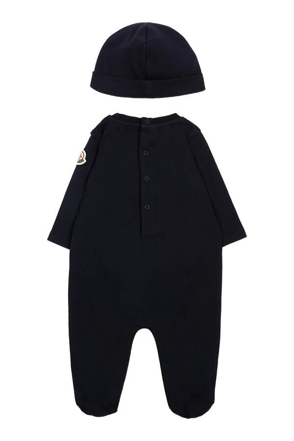 Kids Logo Embroidered Babygrow and Bonnet Set