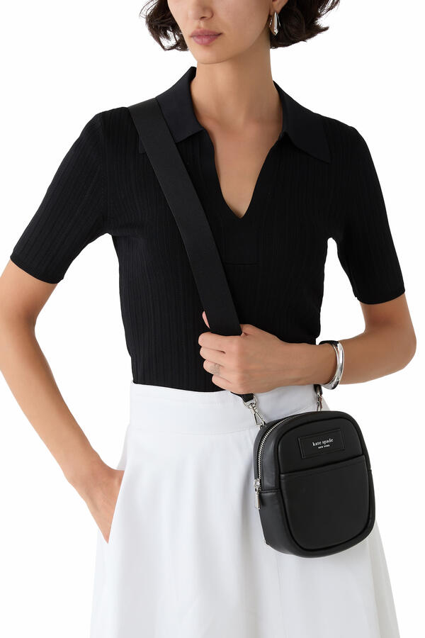 Label Small Convertible Crossbody Bag