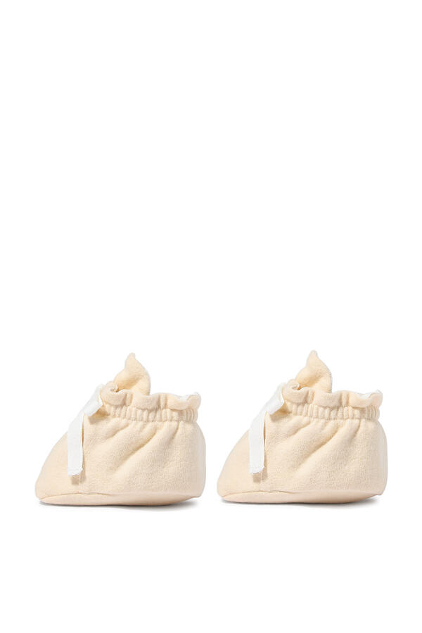 Kids Soft Bear Fabric Booties with Bow