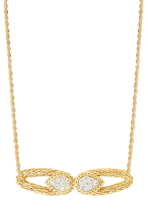 Serpent Bohème Vintage Pendant, Paved With Diamonds, 18k Yellow Gold