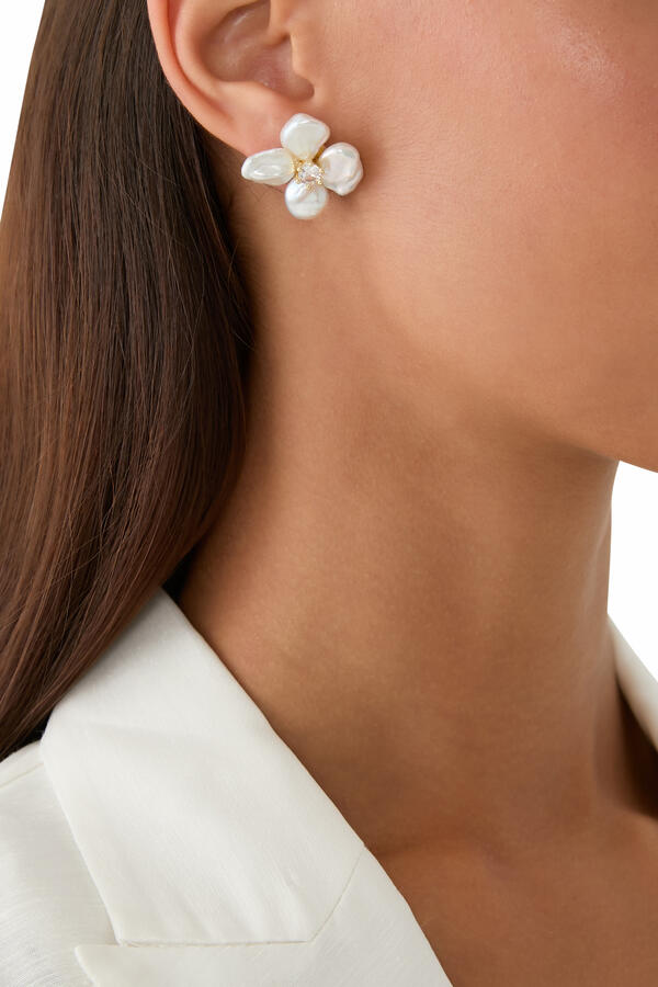 Flower Pearl Earrings