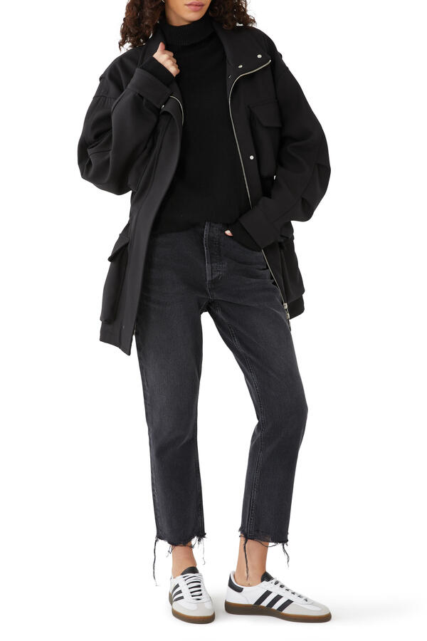 Riley High Rise Straight Crop Jeans