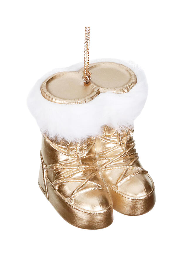 Metallic Snow Moon Boots Ornament