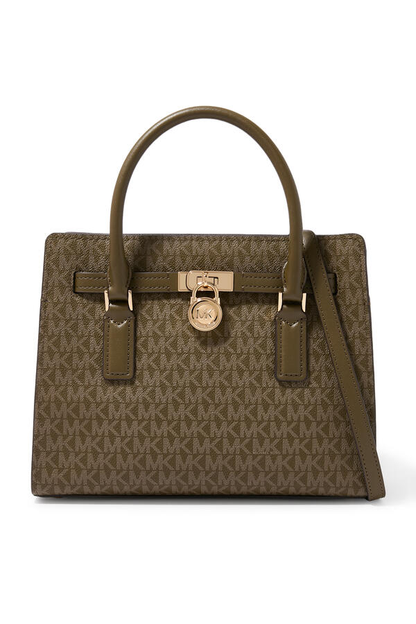 Hamilton Moderne Small Handbag in Logo Print Canvas