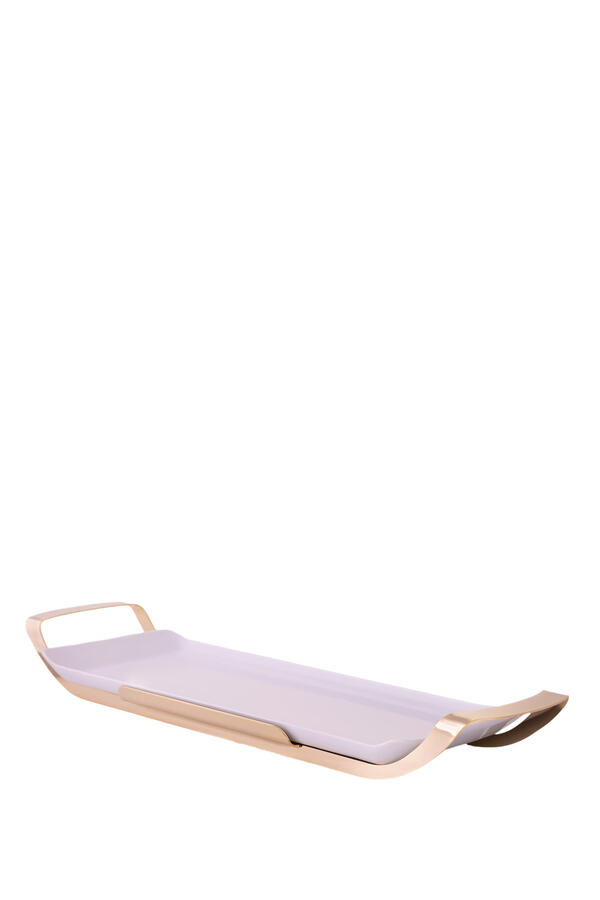 Rectangular Porcelain Dish with Stainless Steel Holder