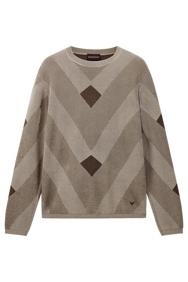 Diagonal Pattern Signature Capsule Sweater