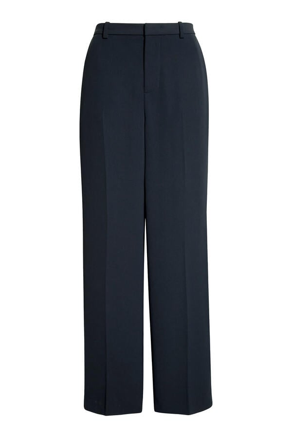 Elsa High-Rise Crepe Straight-Leg Trousers
