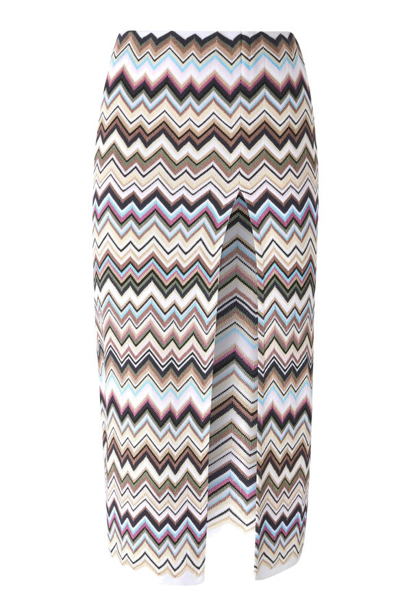 Chevron Midi Skirt 