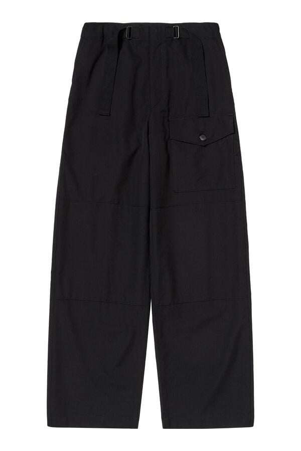 Wool Herringbone Cargo Pants