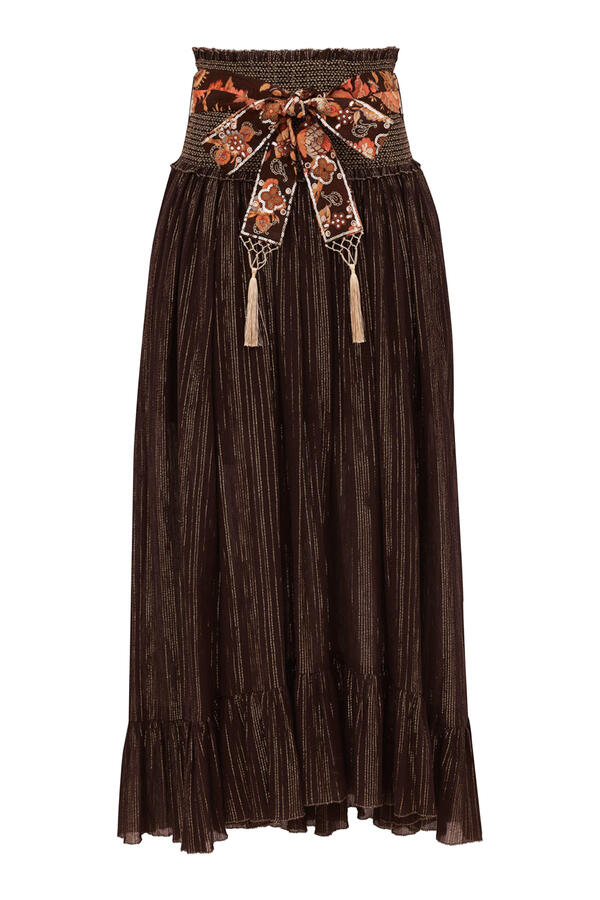 Aster Shirred Midi Skirt