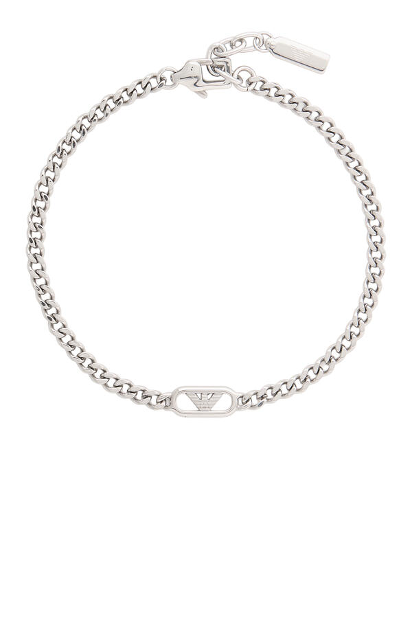 Eagle Logo Chain Bracelet, Stainless Steel