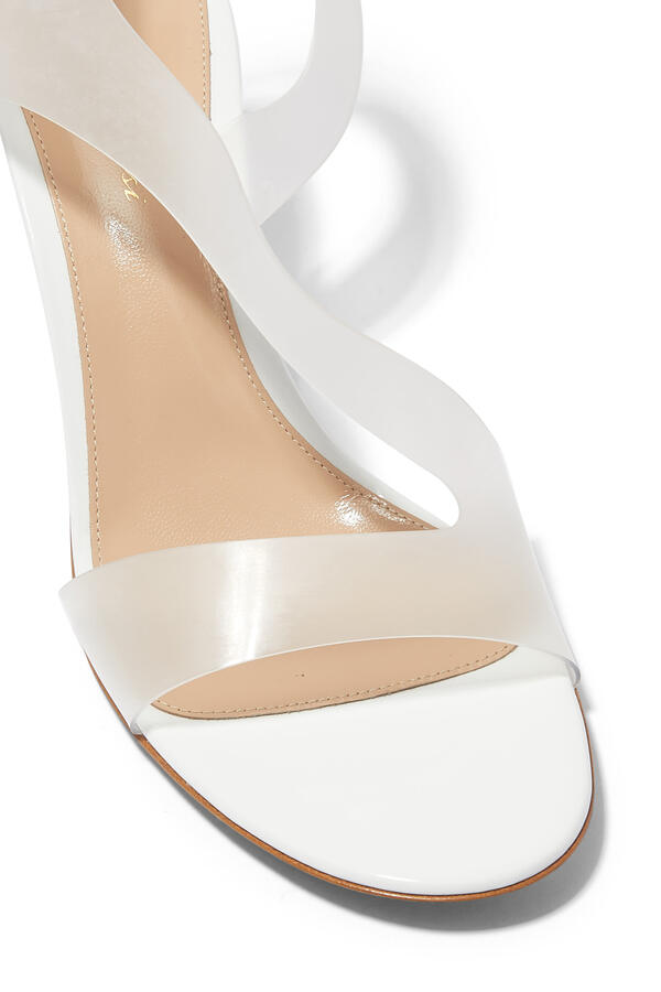 Metropolis 70 Sandals in Plexi and Leather