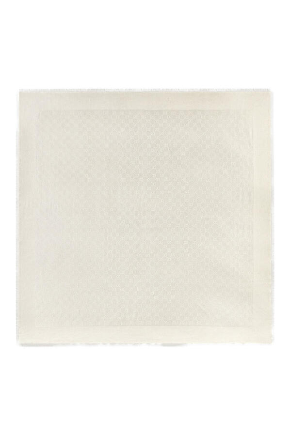 GG Jacquard Silk Wool Shawl 
