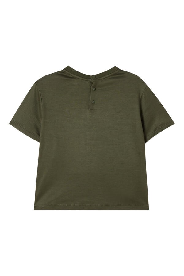 Kids Eagle Logo Patch & Pocket Detail T-Shirt